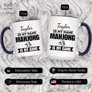 Mahjong Is My Game Personalized Mug, Custom Mahjong Mug, Mahjong Gifts, Mahjong Coffee Cup, Mahjong Coffee Mug image 10
