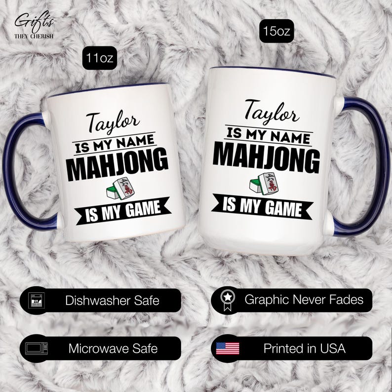 Mahjong Is My Game Personalized Mug, Custom Mahjong Mug, Mahjong Gifts, Mahjong Coffee Cup, Mahjong Coffee Mug image 10