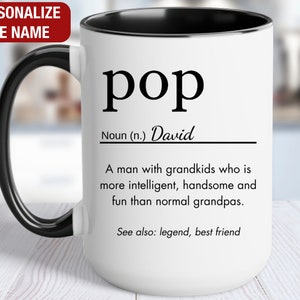 Pop Definition Mug, Pop Coffee Mug, Personalized Pop Gift, Pop Name Definition Cup, Pop Coffee Cup, Custom Pop Gifts