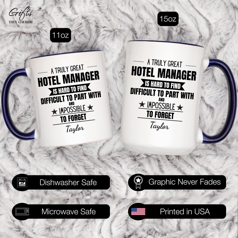 Hotel Manager Personalized Gift, Hotel Manager Thank You Mug, Hotel