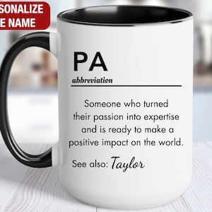 Personalized PA Graduation Gift, PA Definition Mug, Physician Assistant Gifts, PA Graduate Gift, Custom Physician Assistant Graduation Gift afbeelding 1