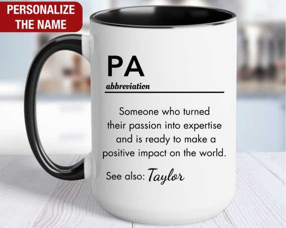 Personalized PA Graduation Gift, PA Definition Mug, Physician Assistant Gifts, PA Graduate Gift, Custom Physician Assistant Graduation Gift