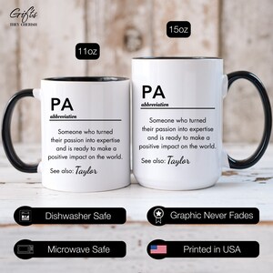 Personalized PA Graduation Gift, PA Definition Mug, Physician Assistant Gifts, PA Graduate Gift, Custom Physician Assistant Graduation Gift afbeelding 5