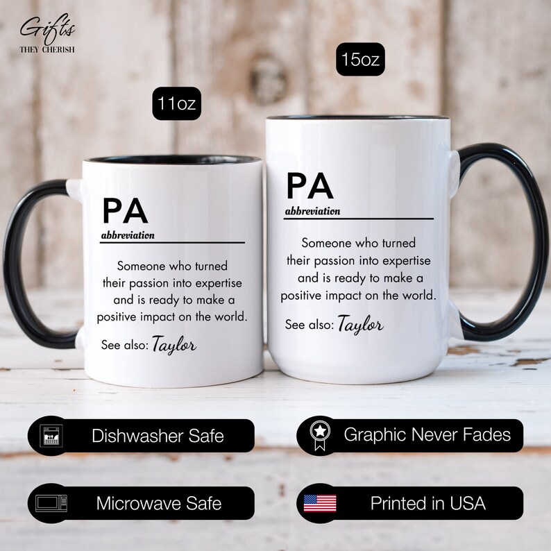 Personalized PA Graduation Gift, PA Definition Mug, Physician Assistant Gifts, PA Graduate Gift, Custom Physician Assistant Graduation Gift afbeelding 5