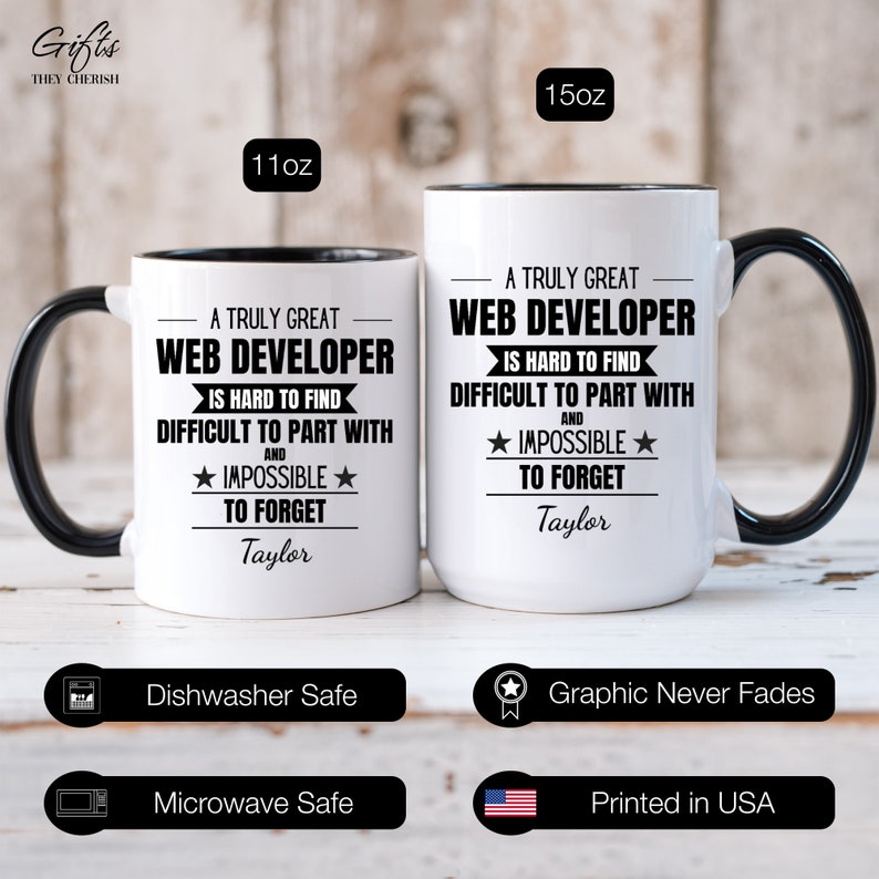 Web Developer Personalized Gift, Web Developer Thank You Mug, Web ...