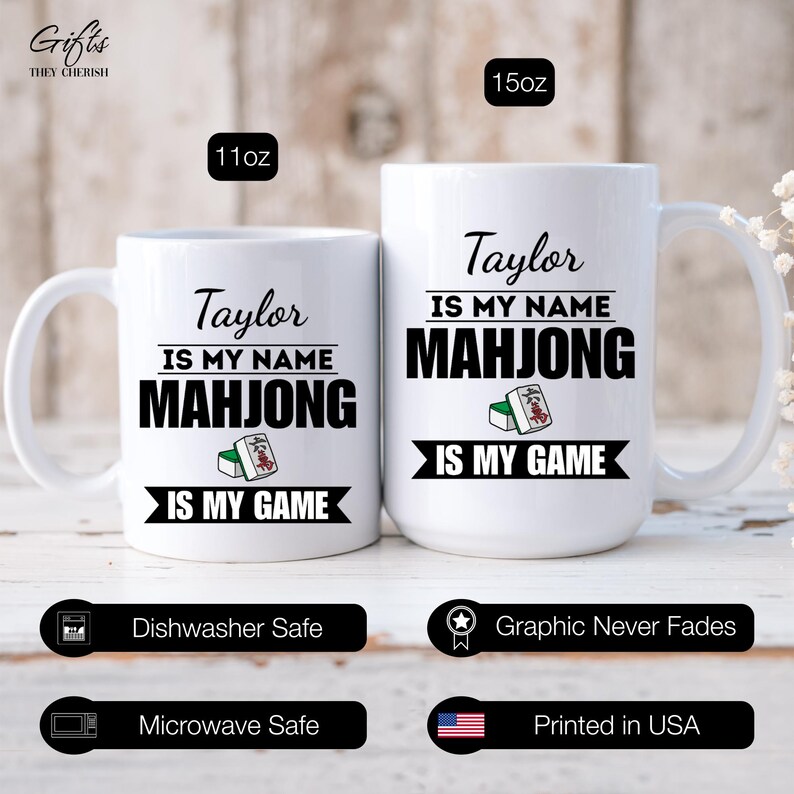 Mahjong Is My Game Personalized Mug, Custom Mahjong Mug, Mahjong Gifts, Mahjong Coffee Cup, Mahjong Coffee Mug image 6
