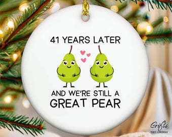 41st Anniversary Ornament for Couple, 41 Year Anniversary Gift for Her, 41st Wedding Anniversary Gift for Him, 41st Anniversary Couple Gift