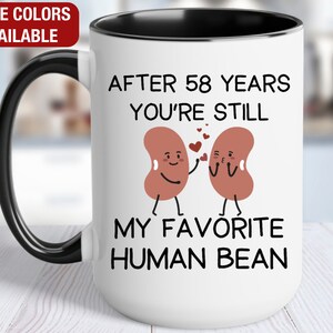 58th Anniversary Gift for Him, 58 Year Anniversary Gift for Her, 58th Wedding Anniversary Gift for Him, 58th Anniversary Gift for Couple Mug
