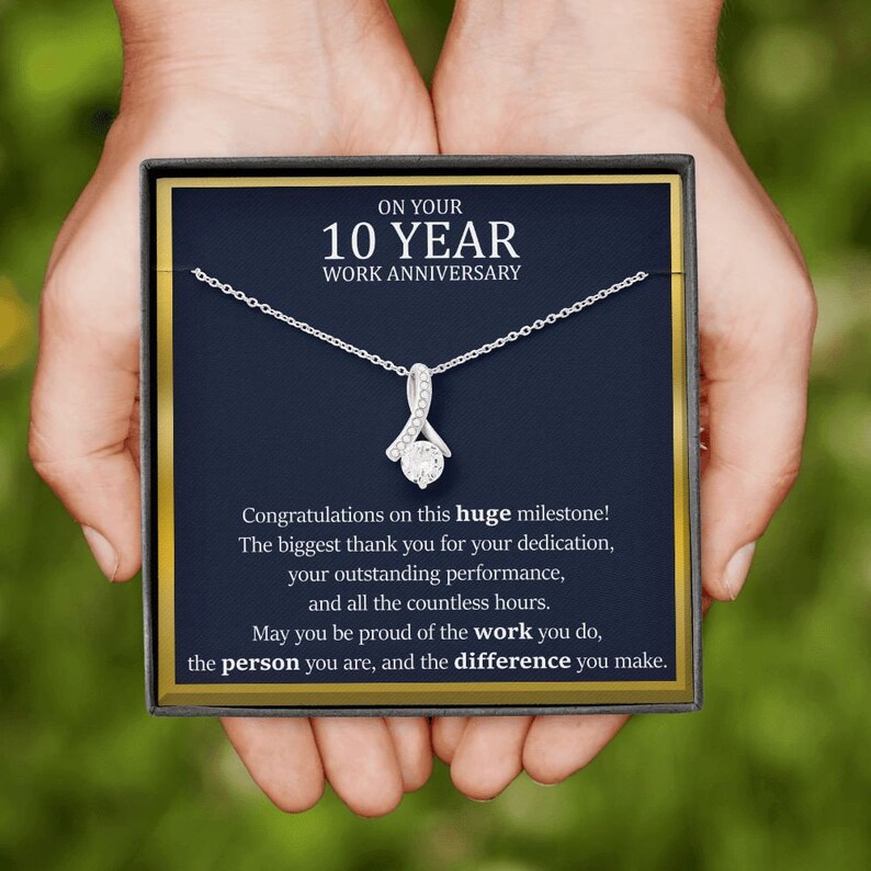 10 Year Work Anniversary Gift for Her 10 Years of Service Etsy