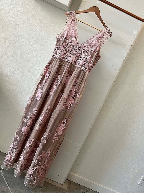 BHLDN Pink Tulle Dress