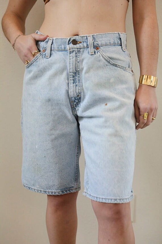 Levi's 550 denim shorts, short pants, men's size w30 cotton blue type Vintage Second Hand main image 1