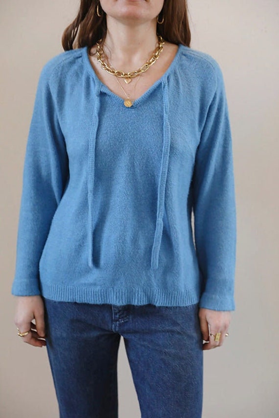 Vintage 80s Blue Sweater