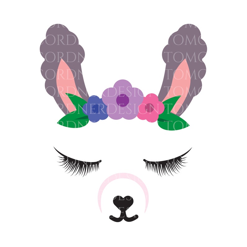 Download Llama Flowers SVG // Llama Flowers Clipart // Llama ...