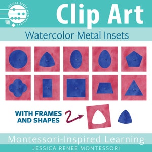 Montessori Quatrefoil und Metall Insets Clip Art