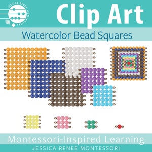 Montessori Math Bead Squares 1–10 Clip Art