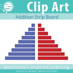 Montessori Math Addition Strip Board Clip Art