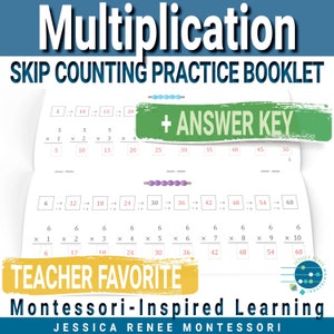 Montessori Überspringen Zählen Multiplikation Math Facts Booklet