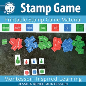 Matériel de jeu de timbres imprimable Montessori