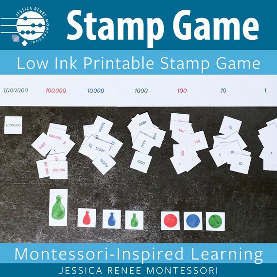 Montessori Printable Stamp Game Material Low Ink Version | Etsy