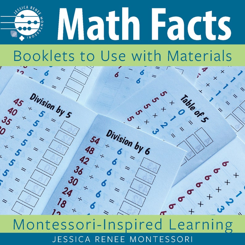 montessori math facts booklets printable etsy