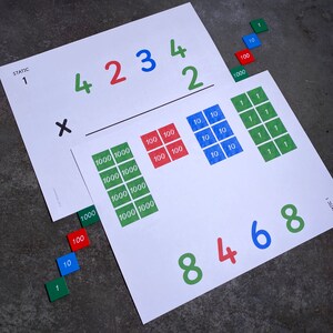 Montessori Math Stamp Game Operations Cards Bundle (large Cards) - Etsy