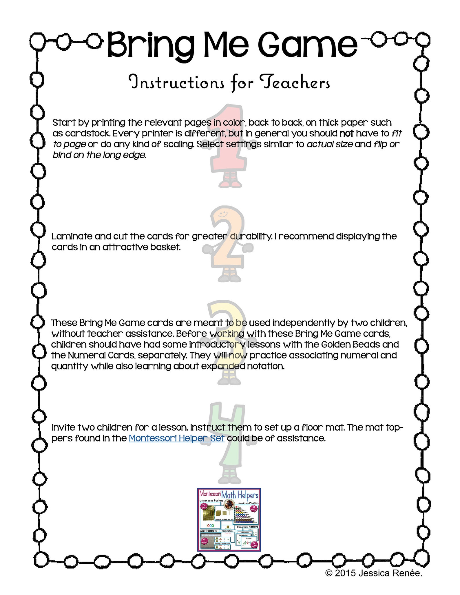 Montessori Bring Me Game Cards Printable Etsy