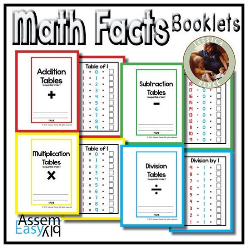 montessori math facts booklets etsy