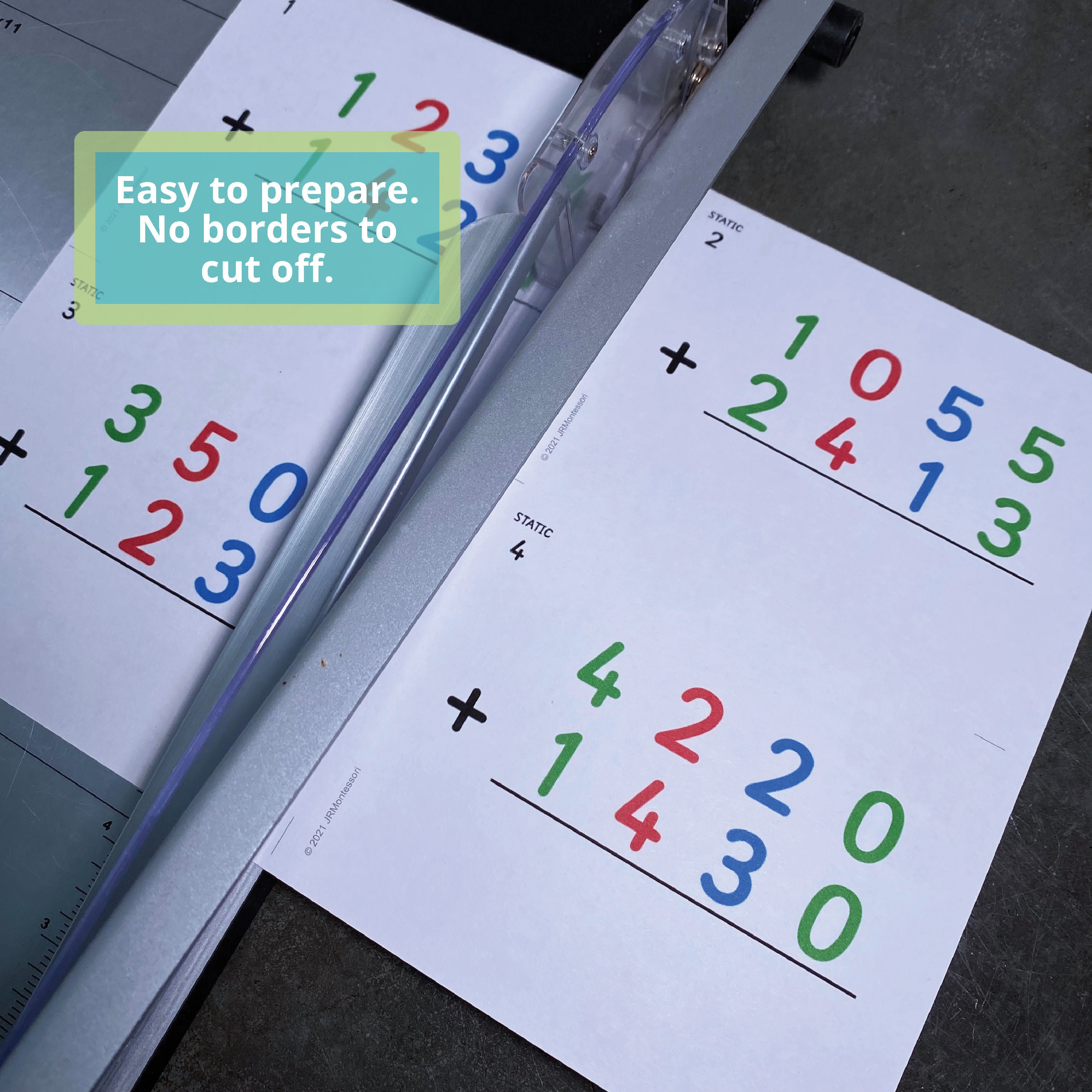 Montessori Math Operations: Small Command Cards Bundle Golden - Etsy