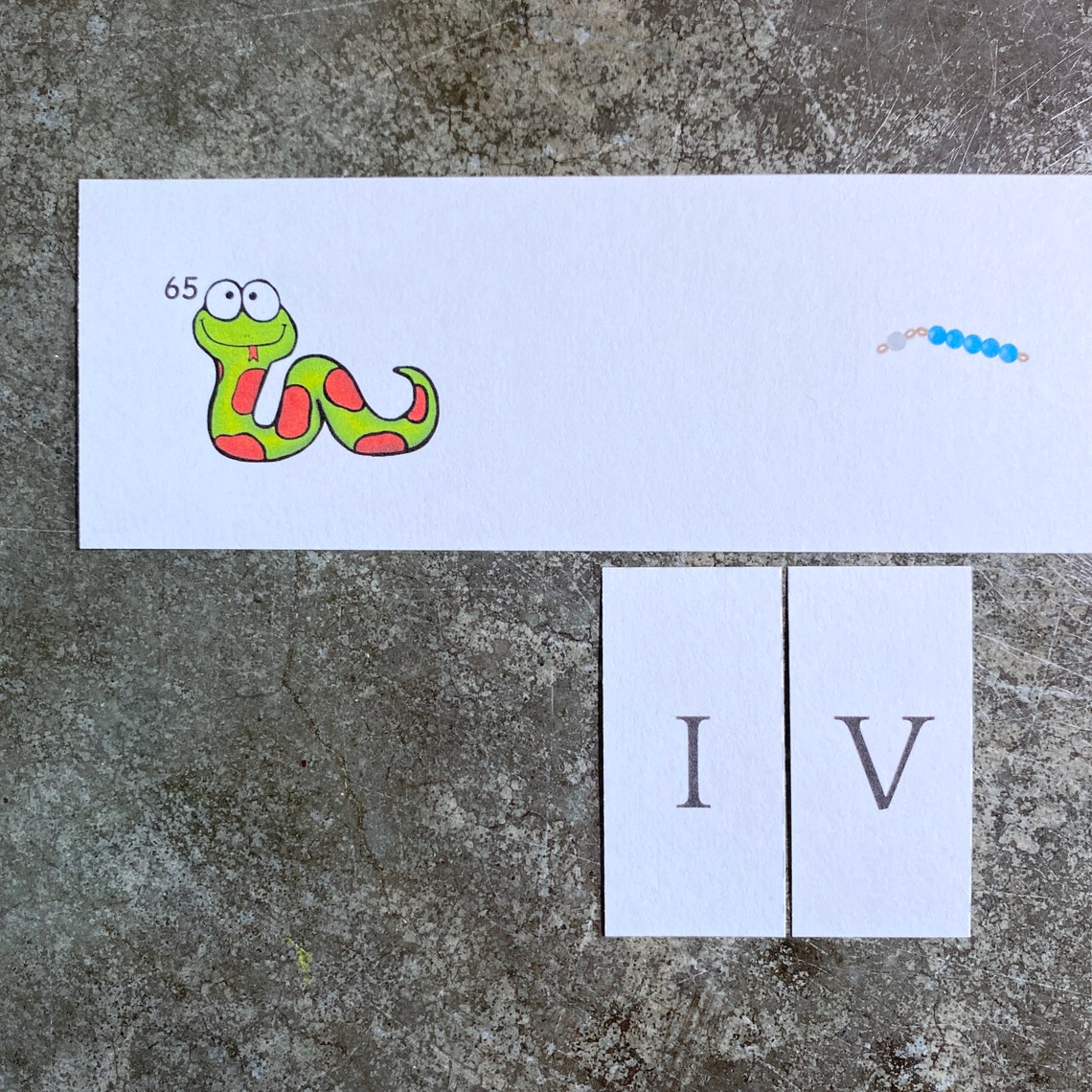 Montessori Snake Game: Roman Numerals 1-100 Addition & - Etsy