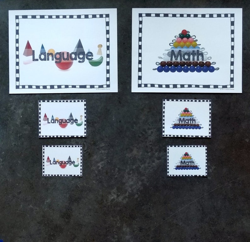 Montessori Classroom Area Labels With Real Images - Etsy