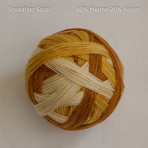 Candlestick - Hand Dyed Self Striping Sock Yarn 100g