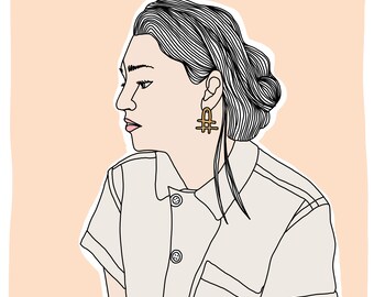 One Person Custom Commission Portrait Illustration