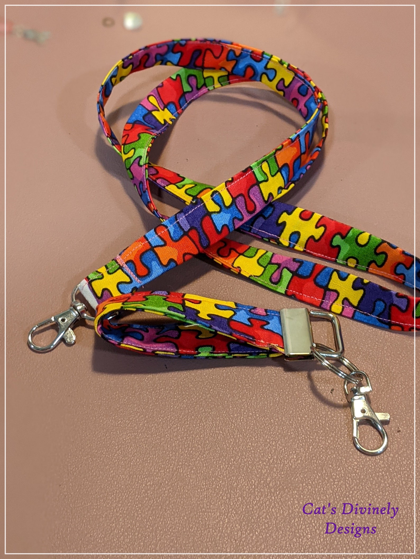 Autism Awareness Lanyard With or Without Key Fob Etsy
