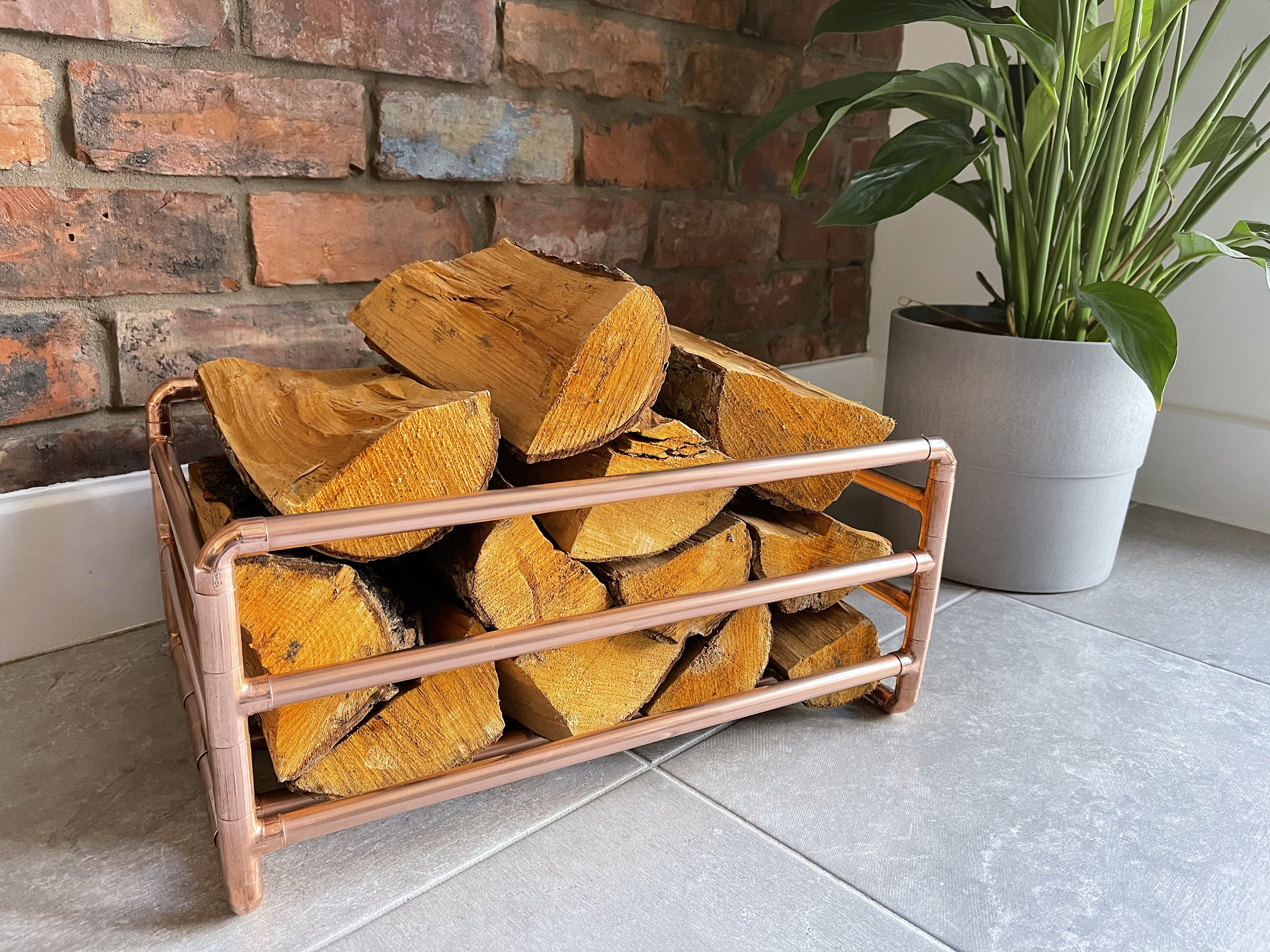 Copper Pipe Log / Firewood Holder Etsy