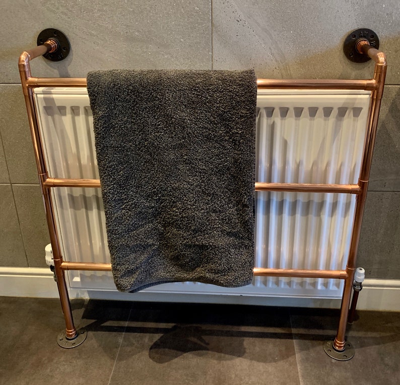 Copper Pipe Radiator Towel Rail Etsy UK