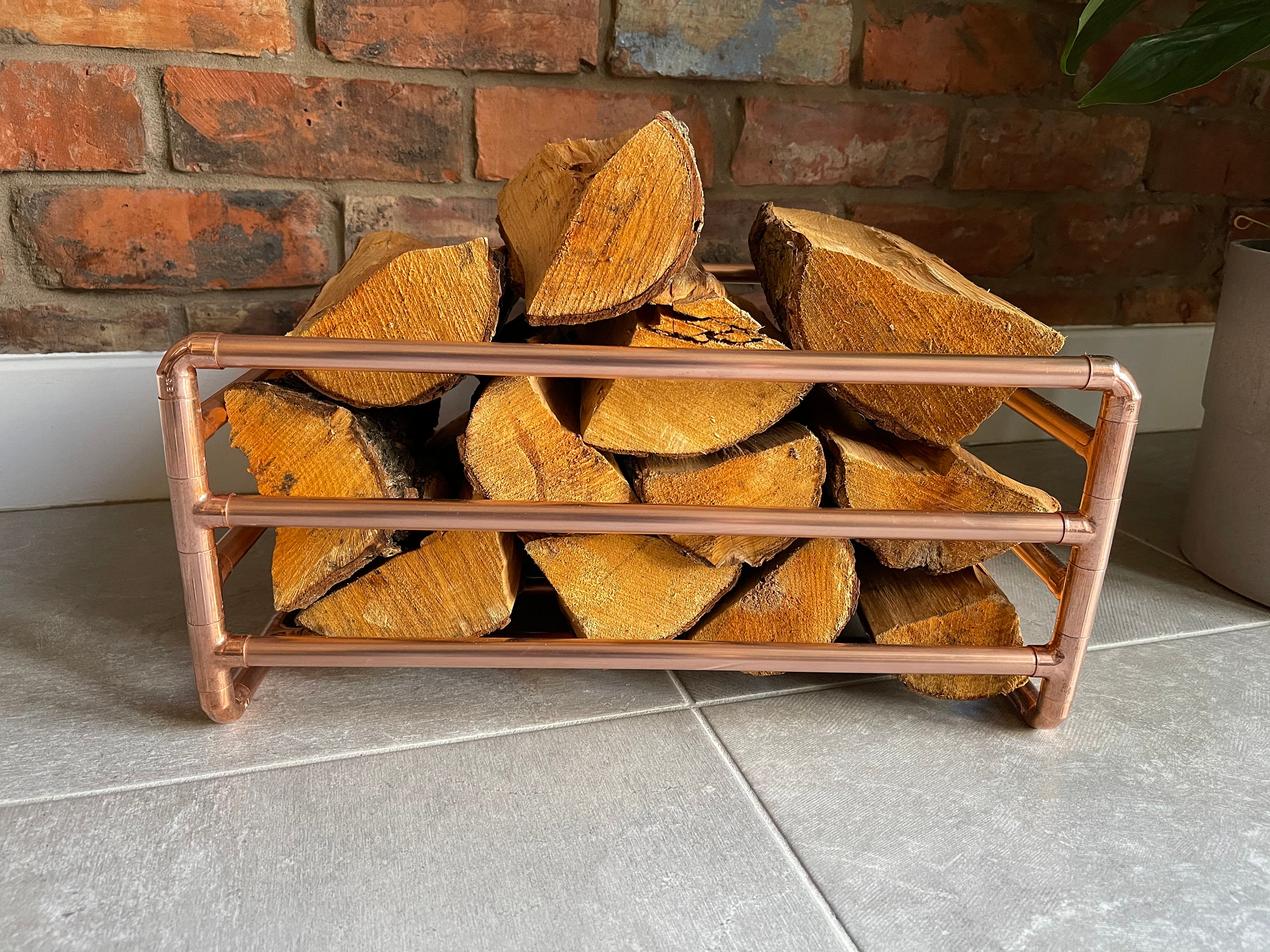 Copper Pipe Log / Firewood Holder Etsy