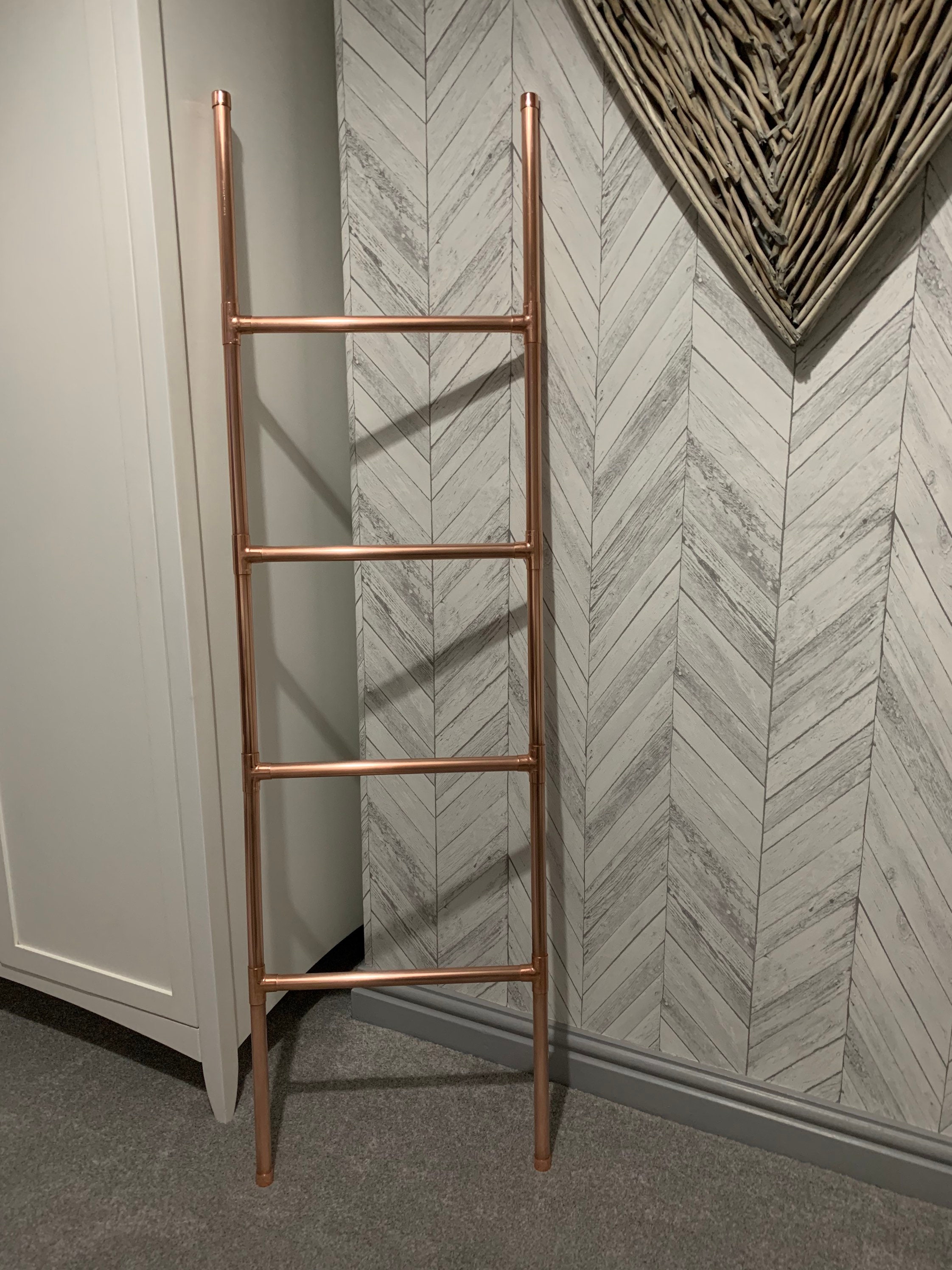 Copper Pipe Blanket Ladder Towel Rail Etsy UK