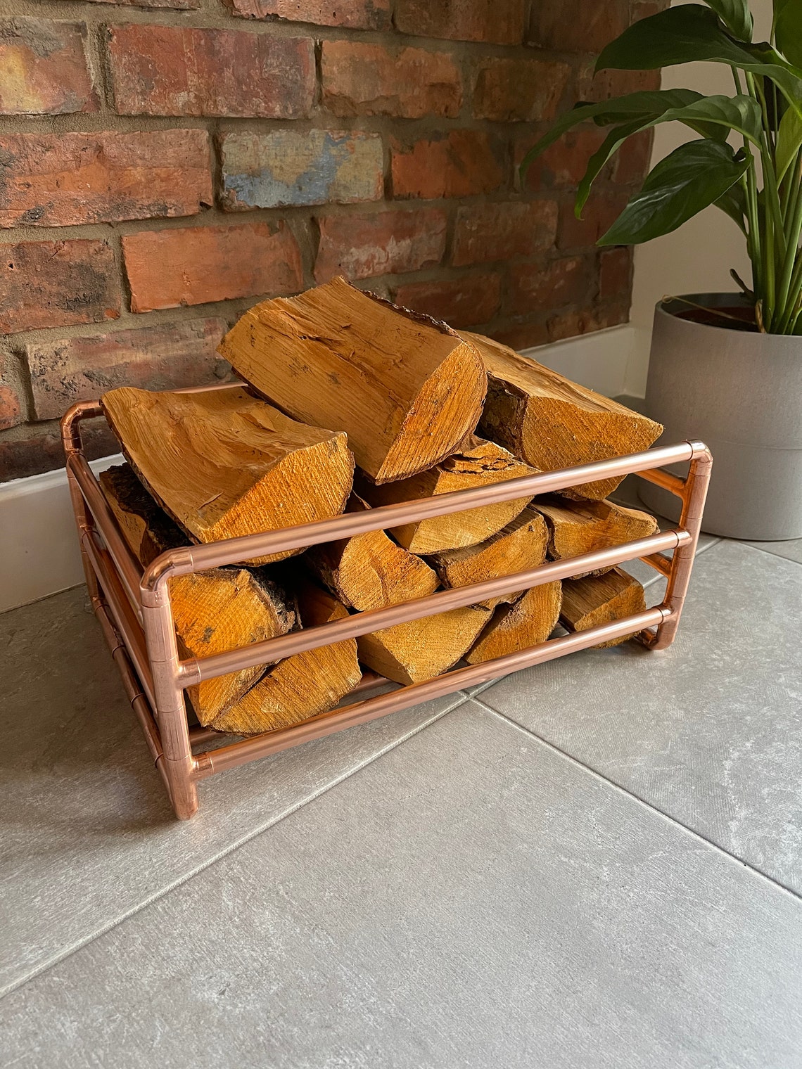 Copper Pipe Log / Firewood Holder Etsy