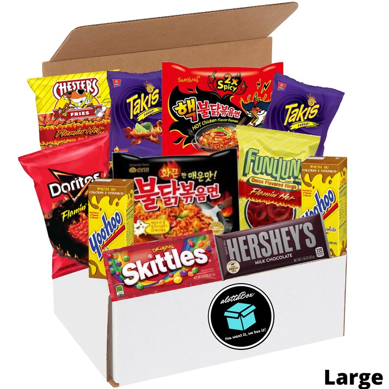 Flaming Hot Snack Gift Box Etsy