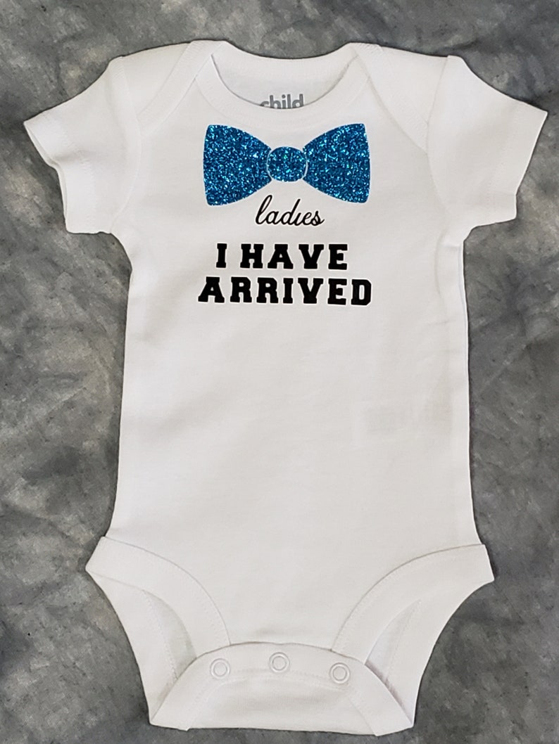 Ladies I have arrived baby boy onesie newborn onesie newborn Etsy