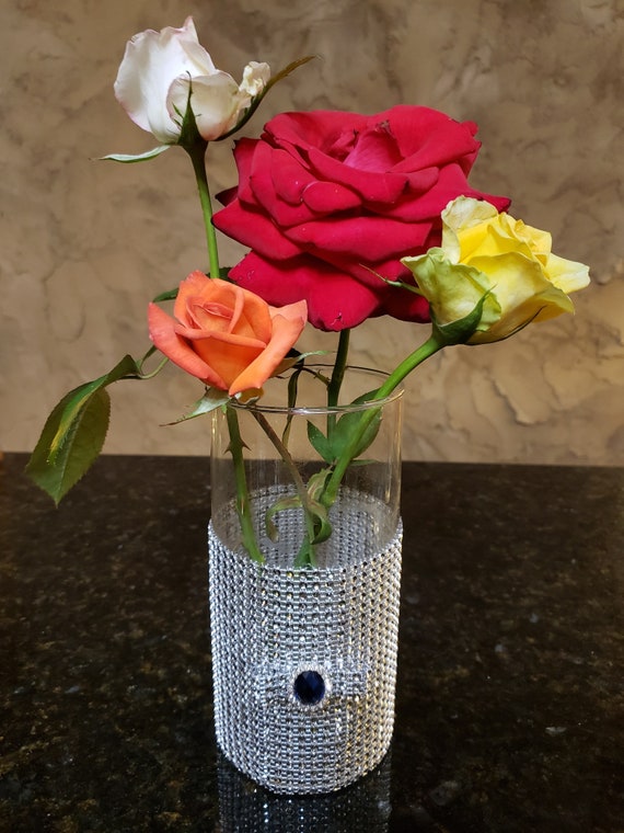 Bling Wedding Vase Rhinestone Vase Glamorous Wedding Etsy