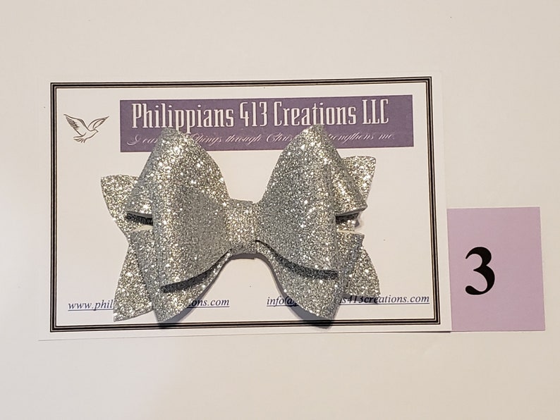 Girls glitter hair bow BFF Christmas hair bow Silver glitter hair bow glitter bow girls bows hair clip baby bows baby headbands glitter bows