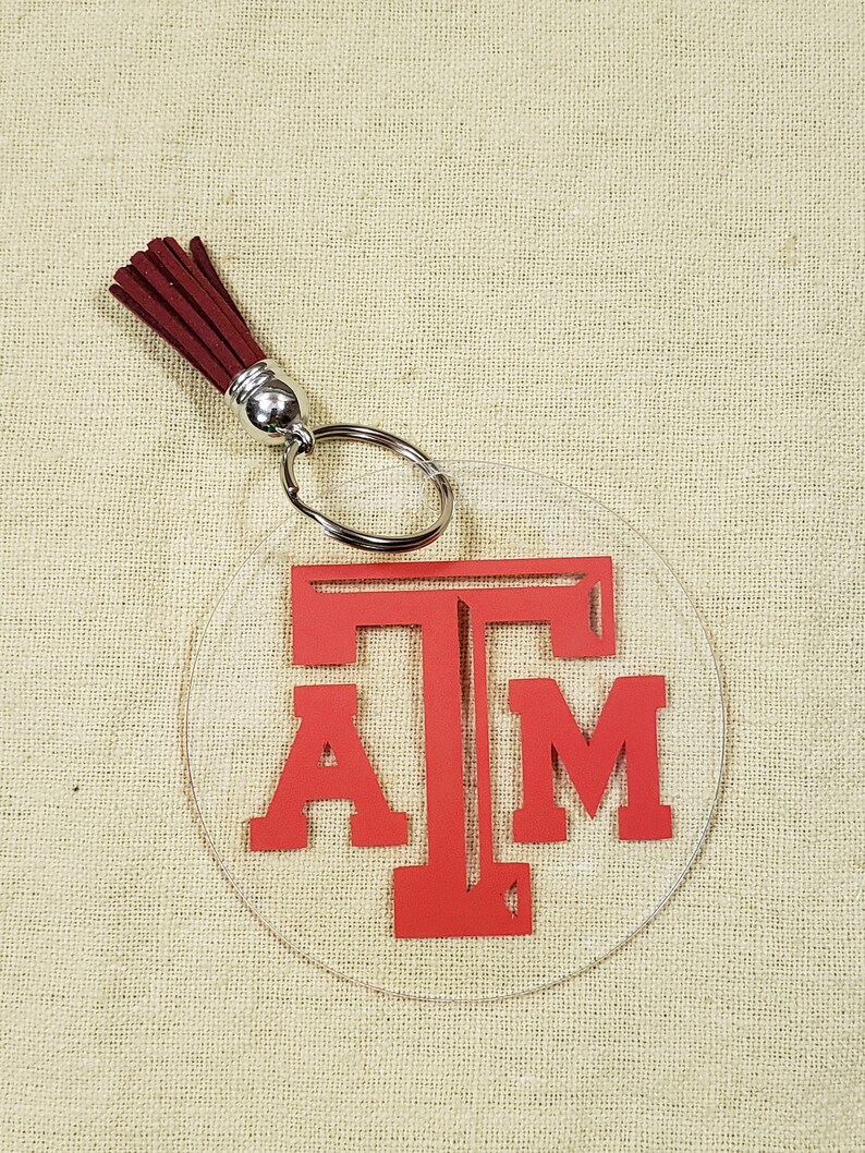 College sports themed key chain college keychain sports Etsy
