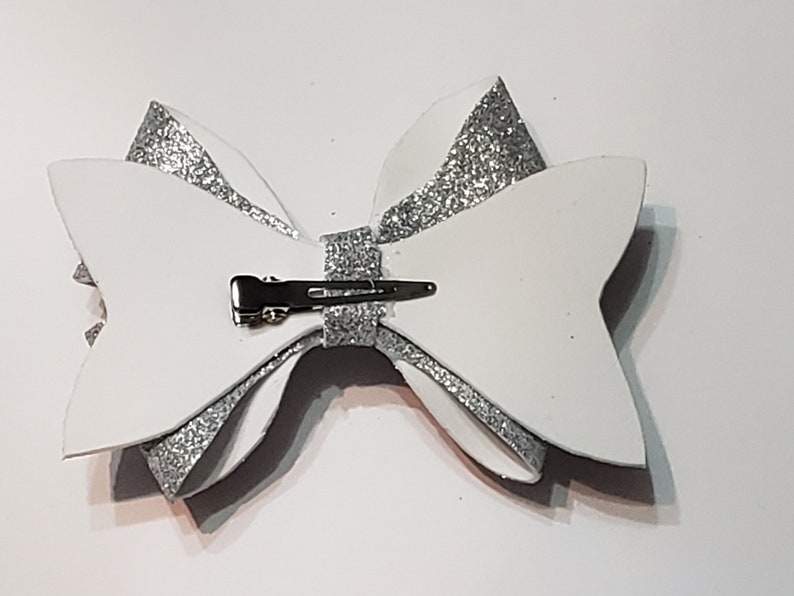 Girls glitter hair bow BFF Christmas hair bow Silver glitter hair bow glitter bow girls bows hair clip baby bows baby headbands glitter bows