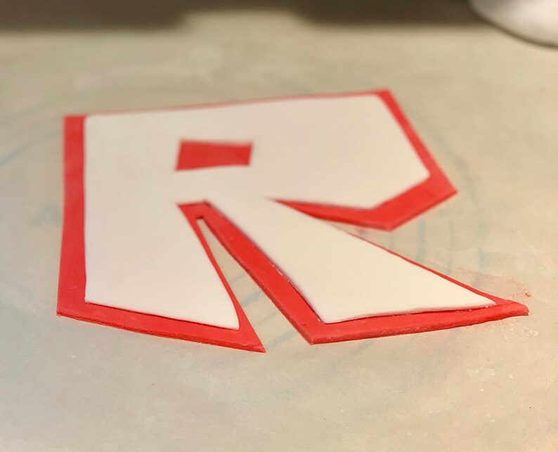 Big R Roblox Official Logo Cake Topper Etsy - image 0