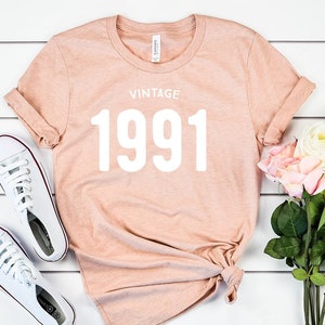 Vintage 33rd birthday shirt, 1991 birthday shirt , gift for her