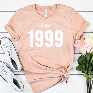 Vintage 25th birthday shirt, 1999 birthday shirt , gift for her