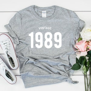 Vintage 35th birthday shirt, 1989 birthday shirt , gift for her