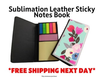 Sublimation Leather Sticky Note Book/ Sublimation Journal / Sublimation Blanks / Sticky Notes