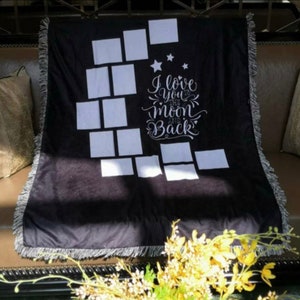 8 Pack Sublimation Blanket I Love You to the Moon Blanket Sublimation Blanks Etsy Canada
